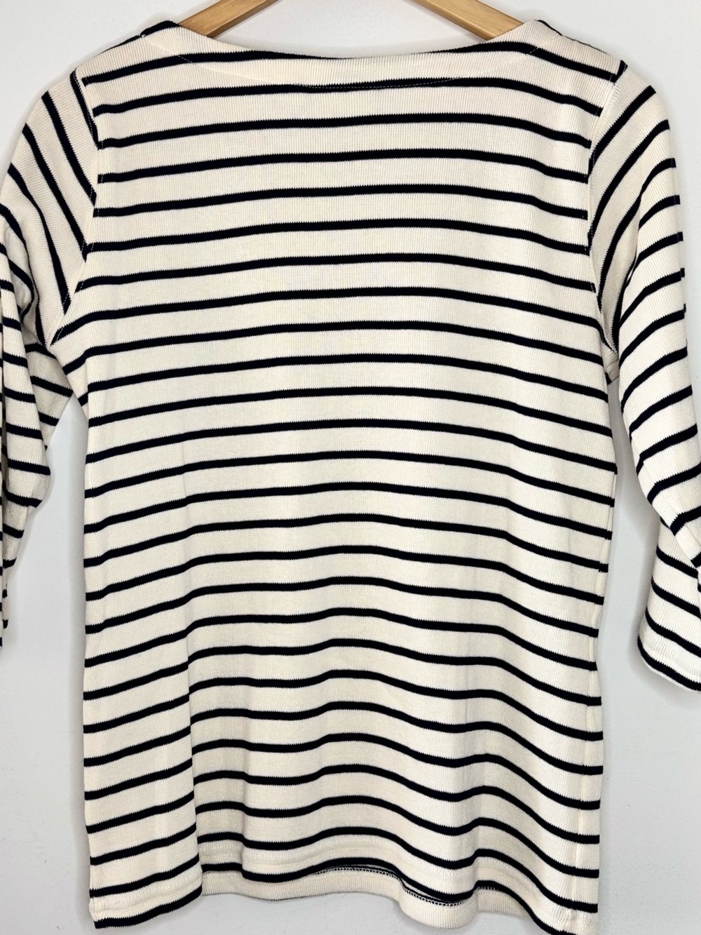 LL BEAN Striped Boatneck Cotton Knit Tunic Style Top Women’s Medium Classic EUC - Picture 4 of 4